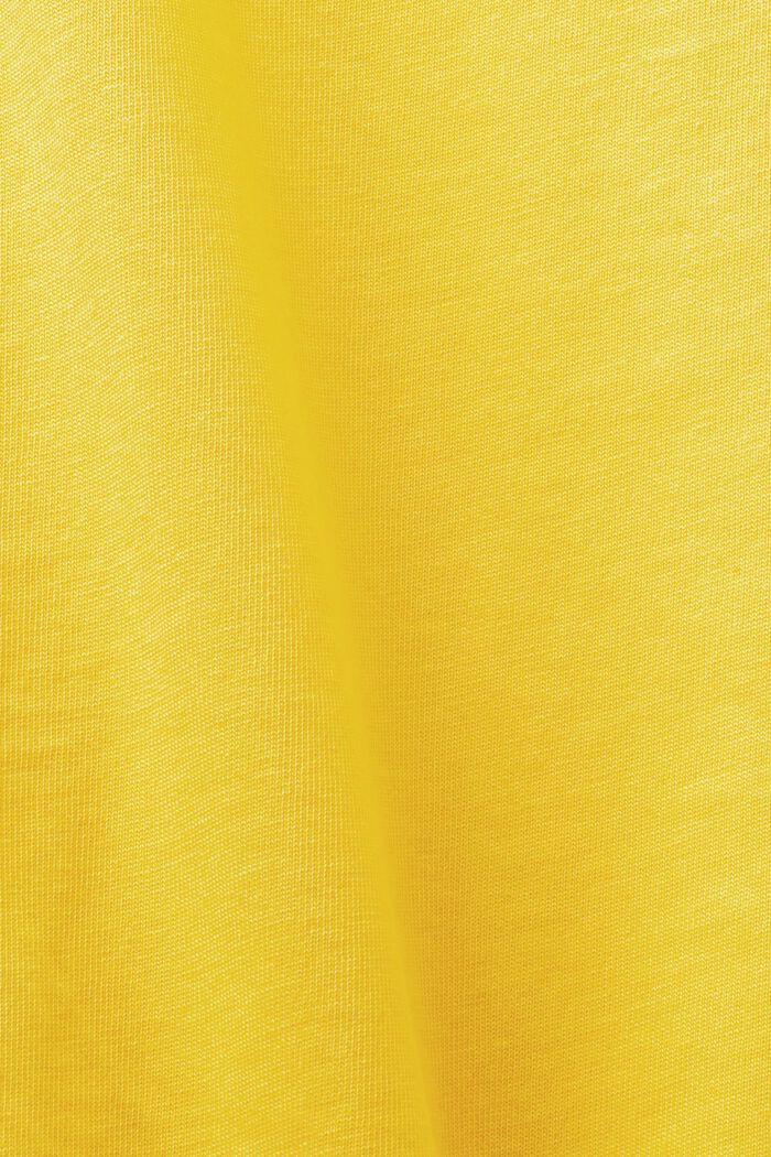 Unisex tričko s logem, z bavlněného žerzeje, YELLOW, detail image number 7
