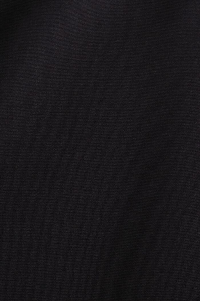 Kalhoty z materiálu punto, se zipy v lemech, BLACK, detail image number 6