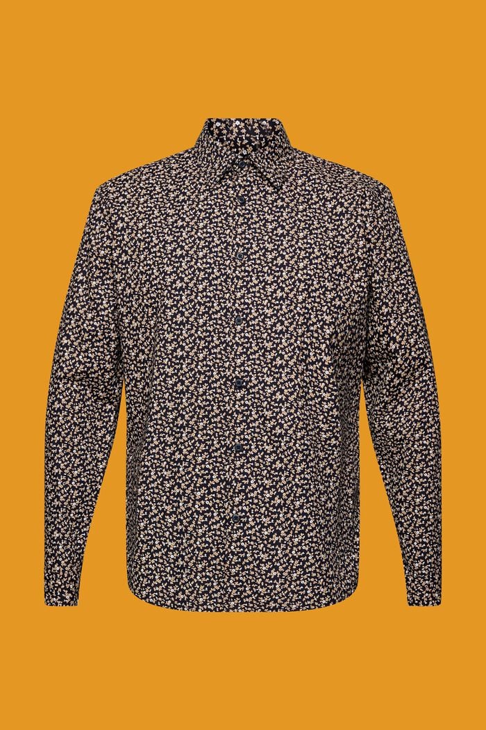 Vzorovaná bavlněná košile Slim Fit, NAVY, detail image number 5