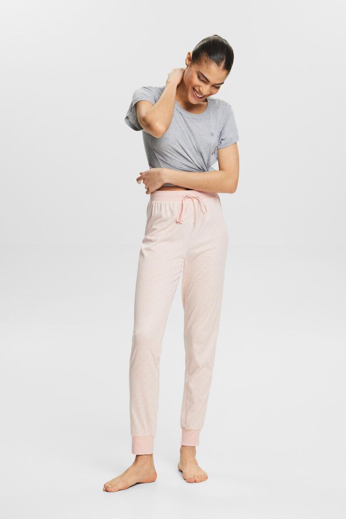 Pyžamové kalhoty s potiskem, z žerzeje, LIGHT PINK, detail image number 1