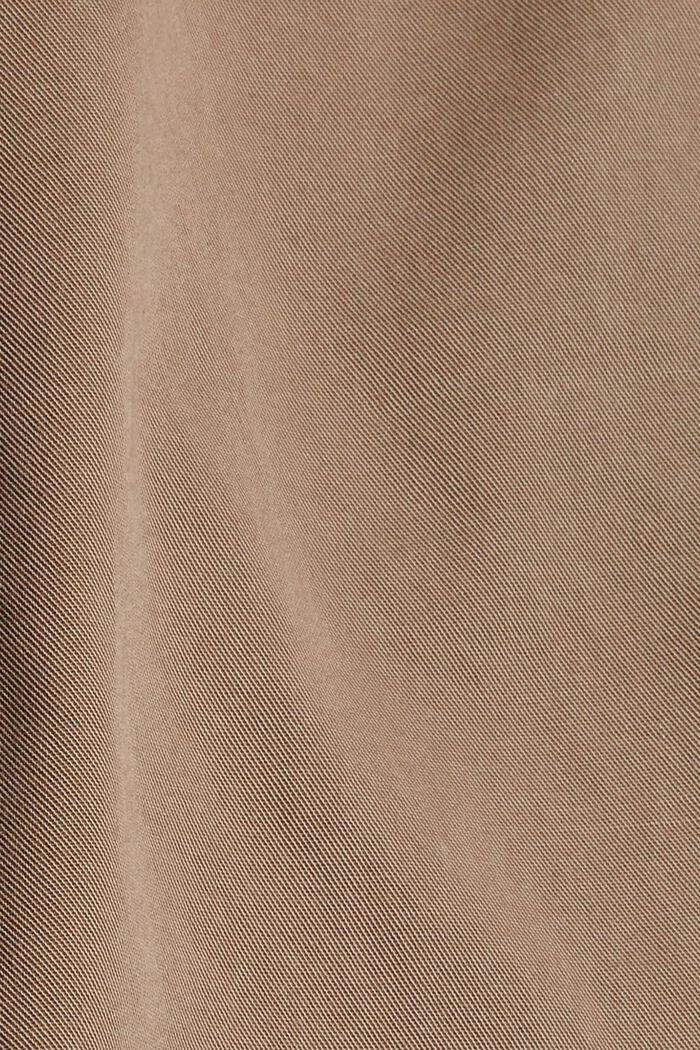 Capri kalhoty z bavlny pima, TAUPE, detail image number 5