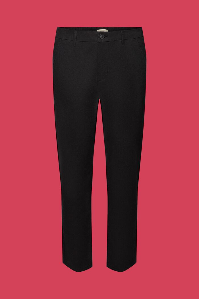 Chino kalhoty, počesaná tkanina, ANTHRACITE, detail image number 6