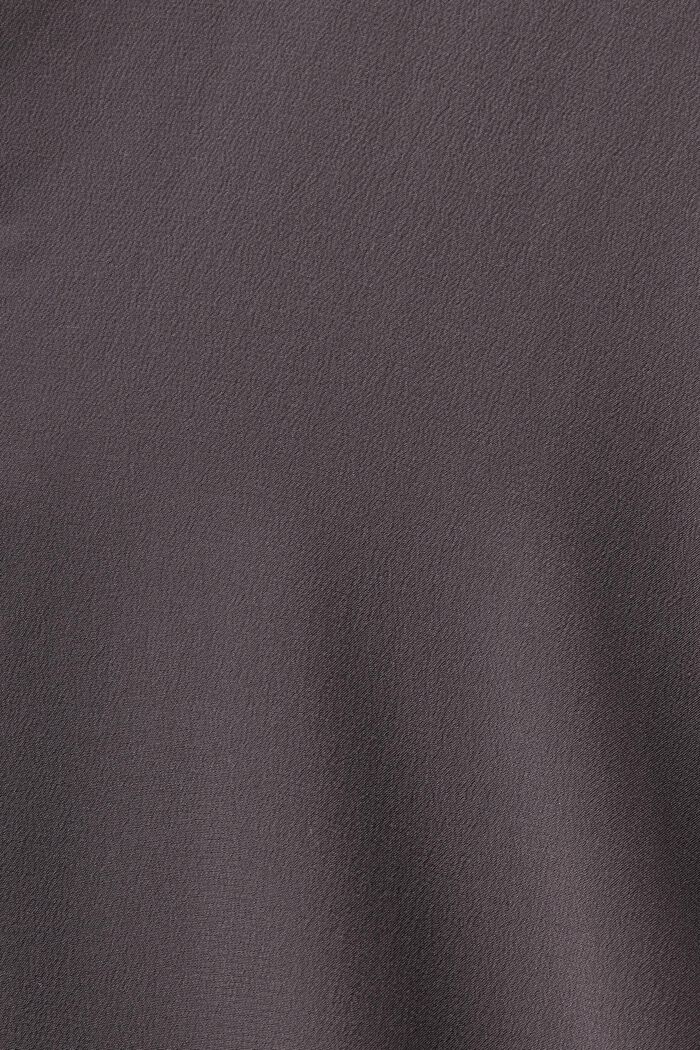 Hedvábné midi košilové šaty, DARK GREY, detail image number 5