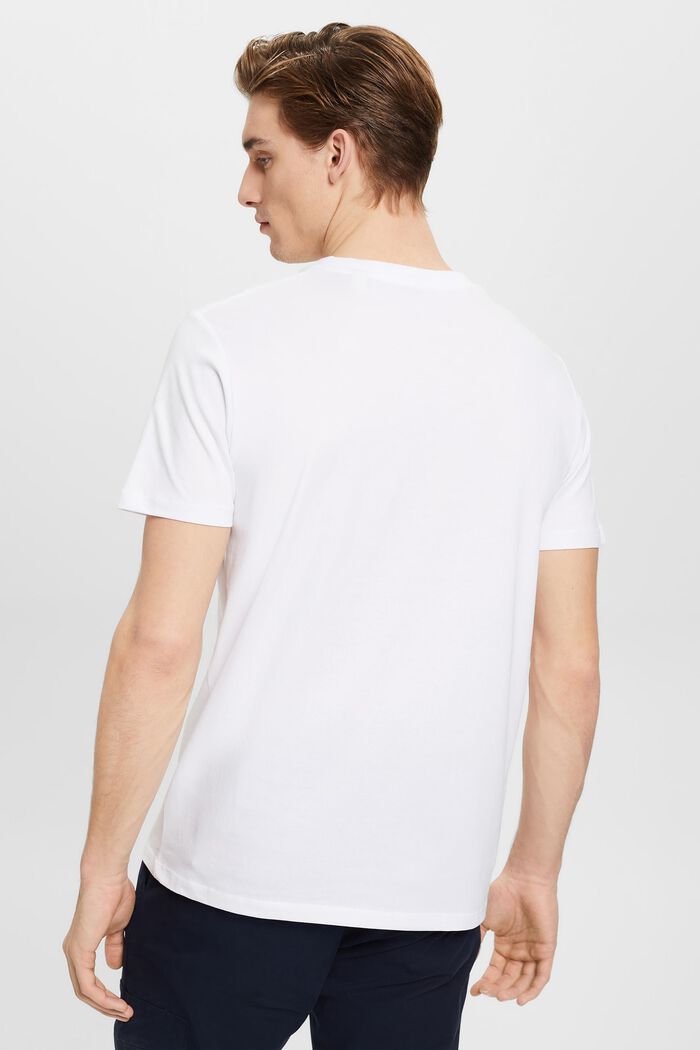 Žerzejové tričko s kulatým výstřihem, WHITE, detail image number 3