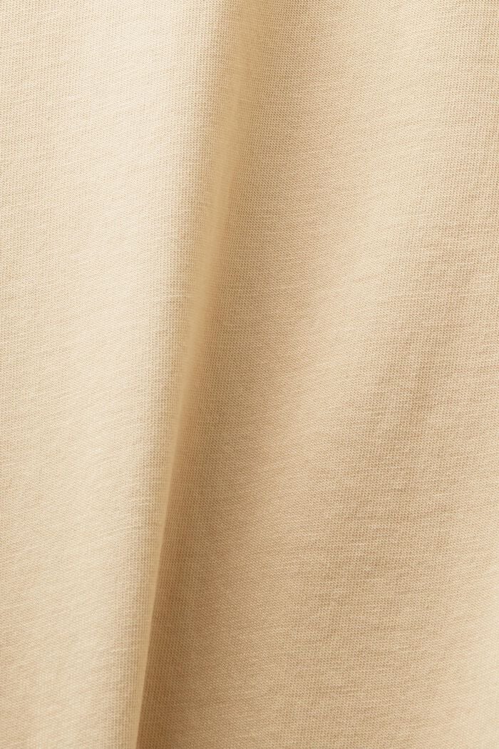 Vyšívané tričkové šaty, SAND, detail image number 5