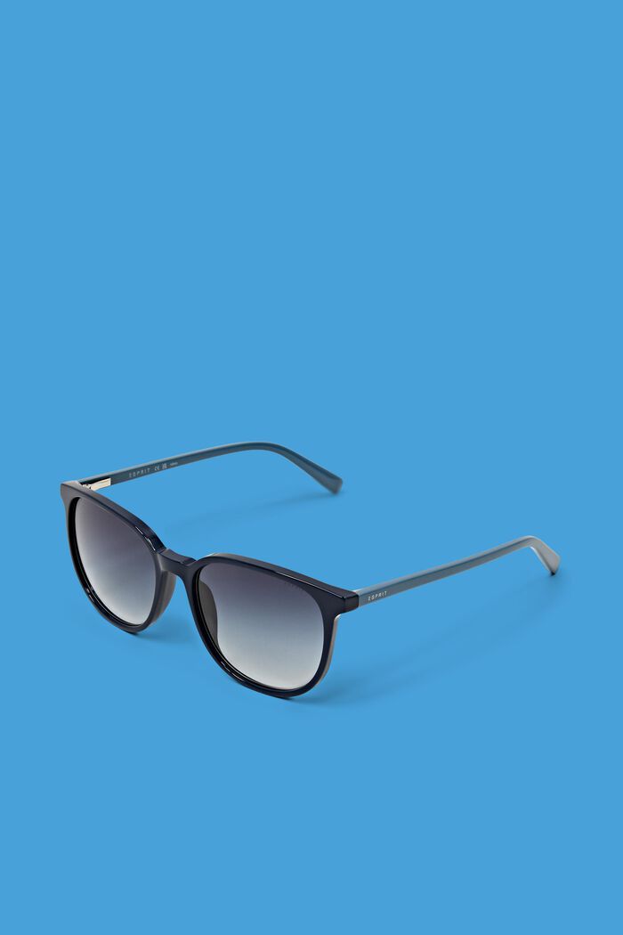 Gradietní sluneční brýle s hranatou obrubou, NAVY BLUE, detail image number 3