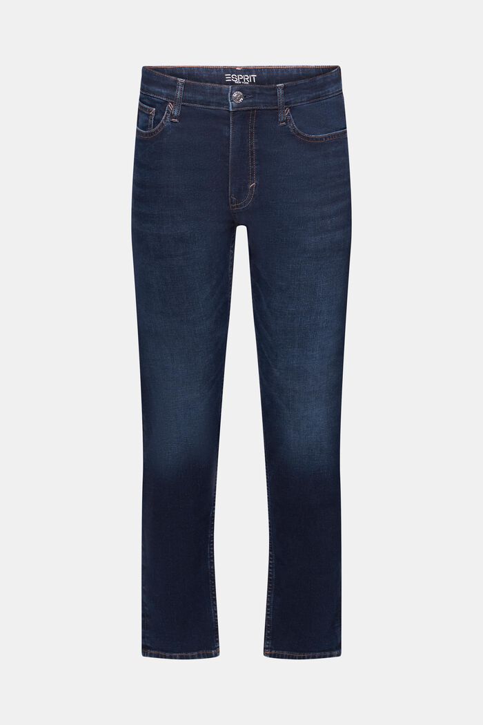 Slim džíny se střední výškou pasu, BLUE DARK WASHED, detail image number 8