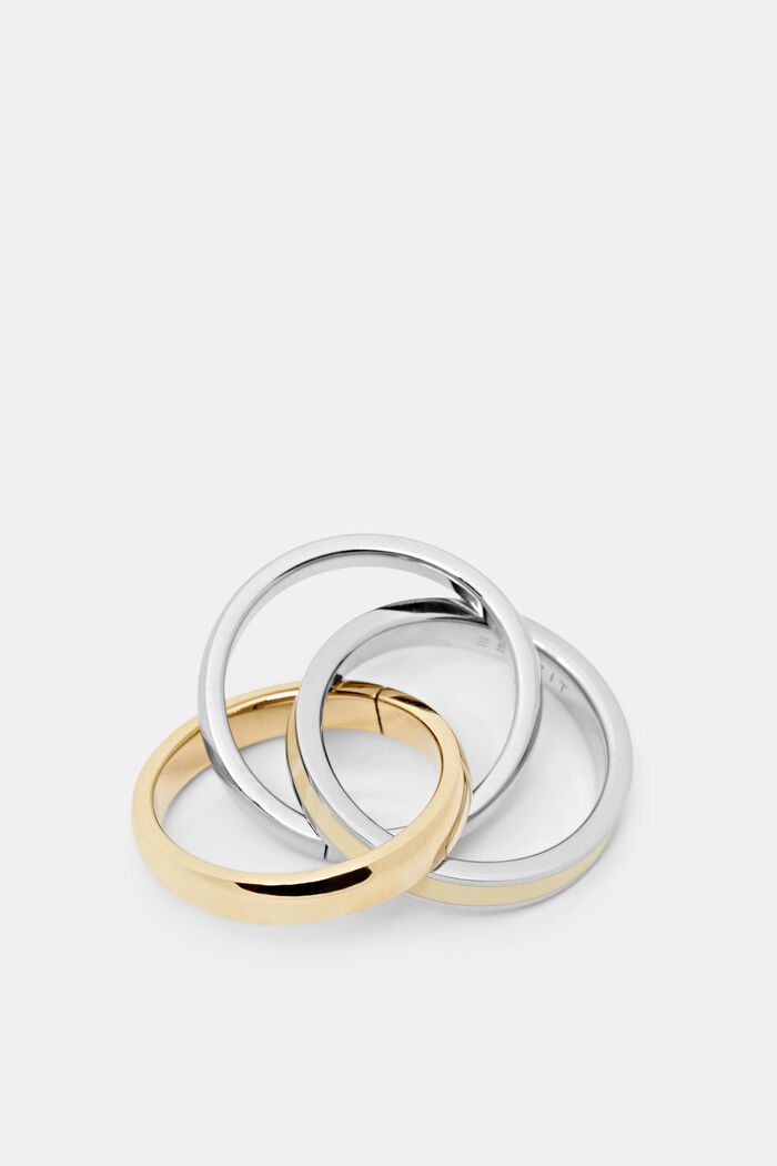 Trojitý prsten z nerezové oceli, GOLD, detail image number 1