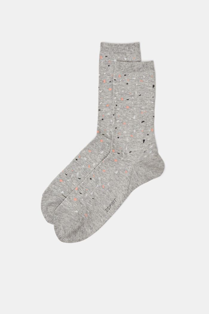 Ponožky z pleteniny s potiskem, LIGHT GREY, detail image number 0