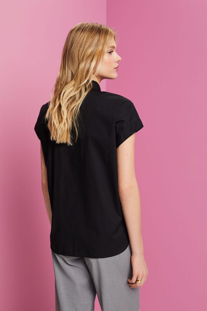 Košilová halenka ze 100% bavlny, BLACK, detail image number 3