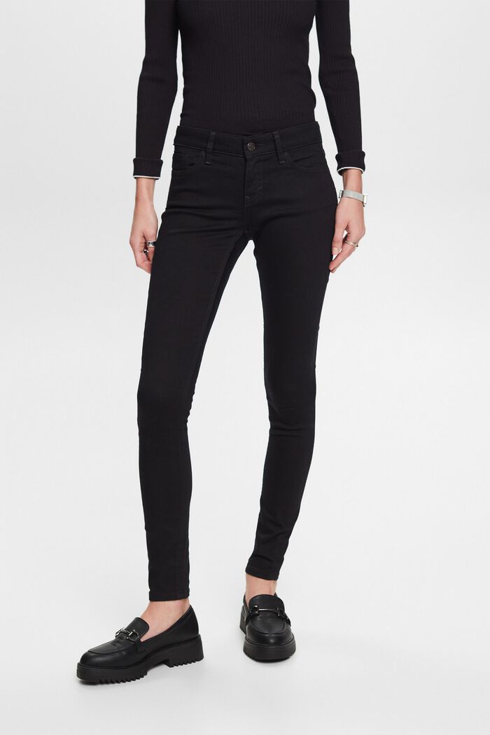 Skinny džíny s nízkým sedem, BLACK RINSE, detail image number 0