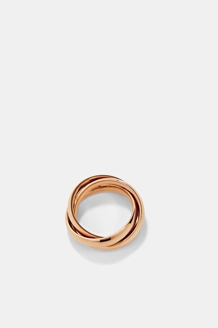 Prsten trio z nerezové oceli, růžové zlato, ROSEGOLD, detail image number 0