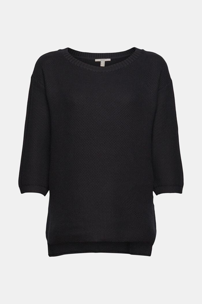 Basic pulovr ze 100% bavlny, BLACK, detail image number 6