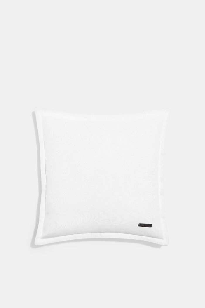 Dvoubarevný potah na polštář ze 100% bavlny, WHITE, overview