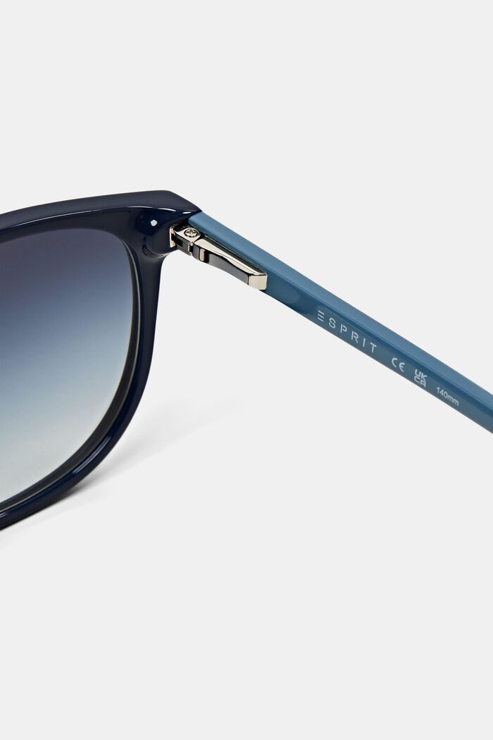 Gradietní sluneční brýle s hranatou obrubou, NAVY BLUE, detail image number 1