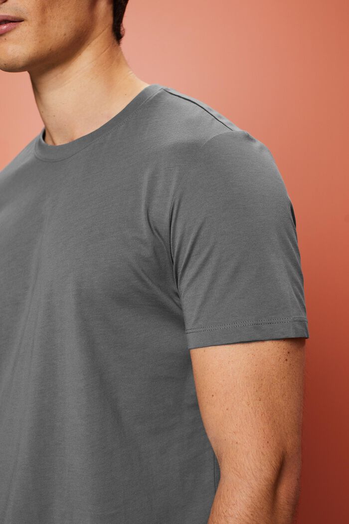 Žerzejové tričko, 100 % bavlna, DARK GREY, detail image number 2