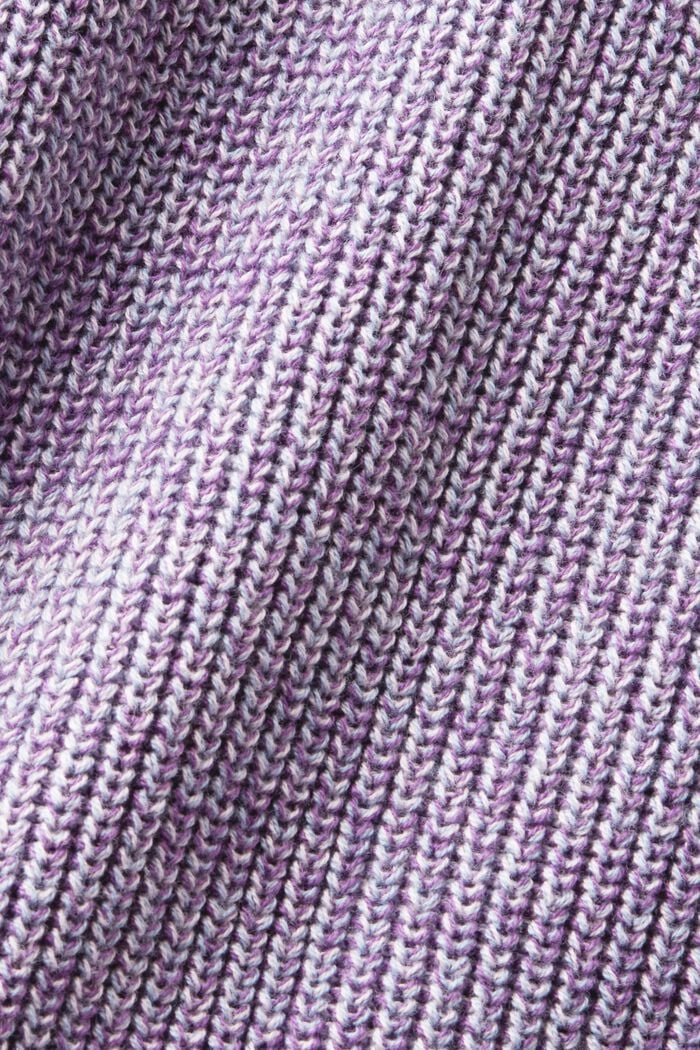 Kardigan na zip s melírovaným vzorem, VIOLET, detail image number 5