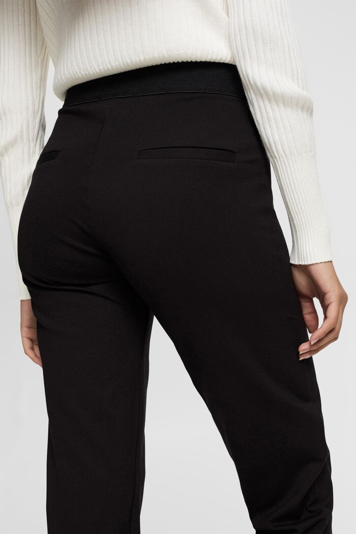 Kalhoty s rozparky na spodním lemu nohavic, na zip, BLACK, detail image number 2