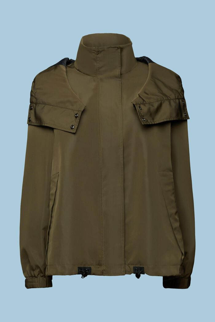 Bunda do deště, s odnímatelnou kapucí, KHAKI GREEN, detail image number 6