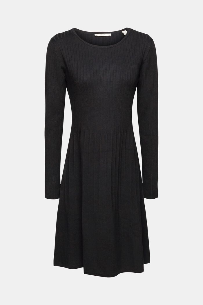 Plisované šaty z pleteniny, BLACK, detail image number 5