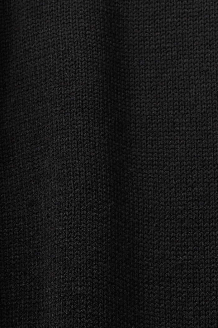 Pletené šaty s polokošilovým límcem, BLACK, detail image number 5