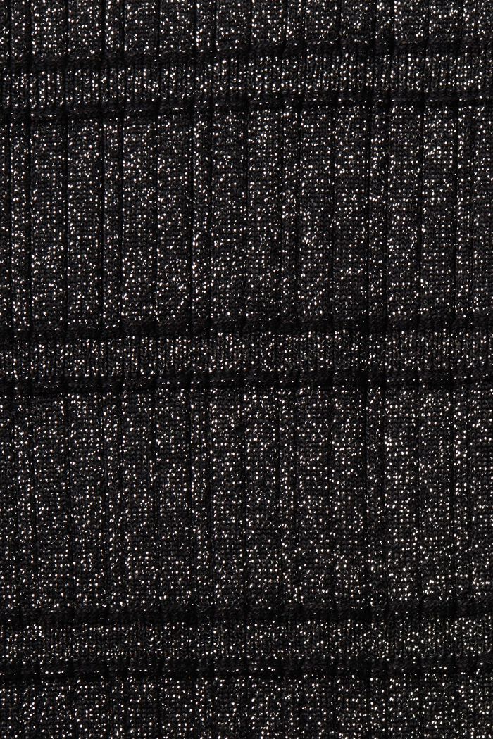 Mini šaty z lamé pleteniny, BLACK, detail image number 6