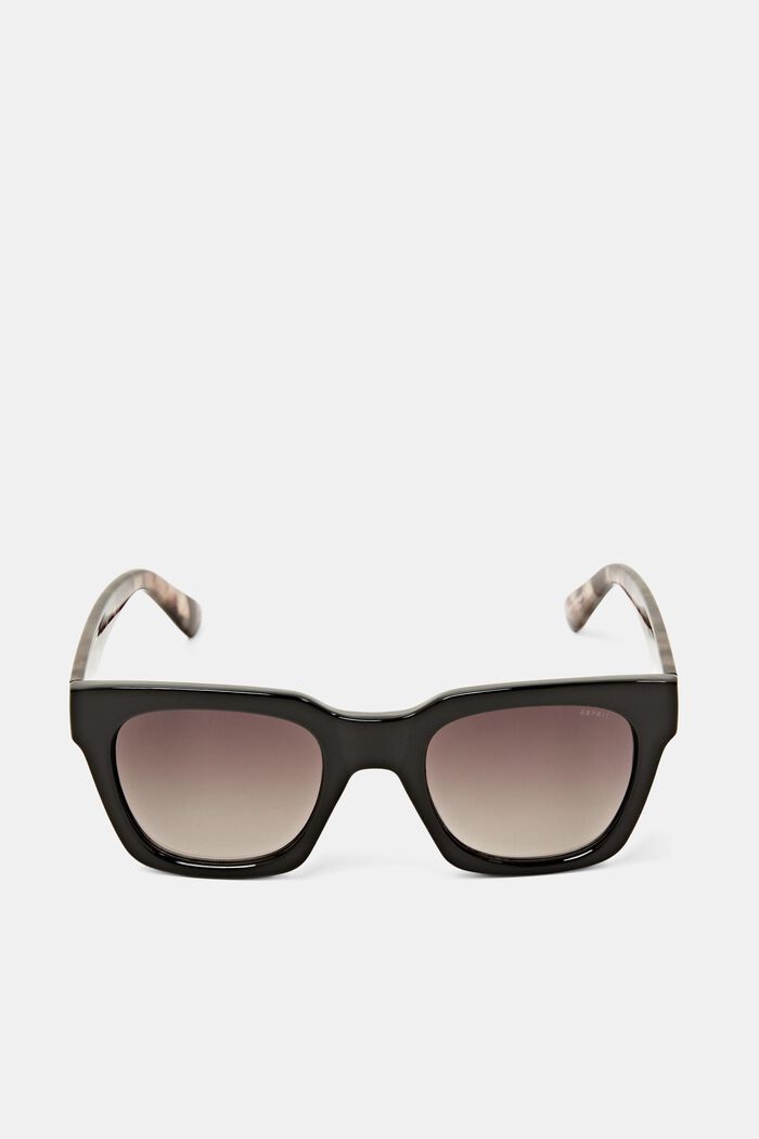 Gradietní sluneční brýle s hranatou obrubou, BLACK, detail image number 0