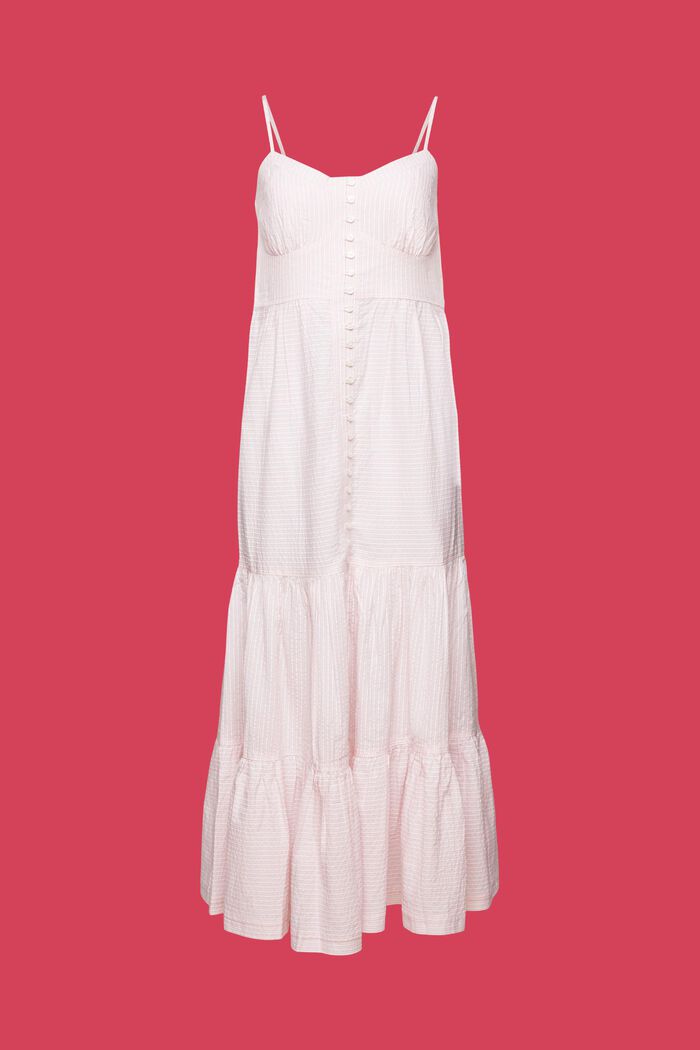 Stupňovité maxi šaty s knoflíky na předním dílu, LIGHT PINK, detail image number 6