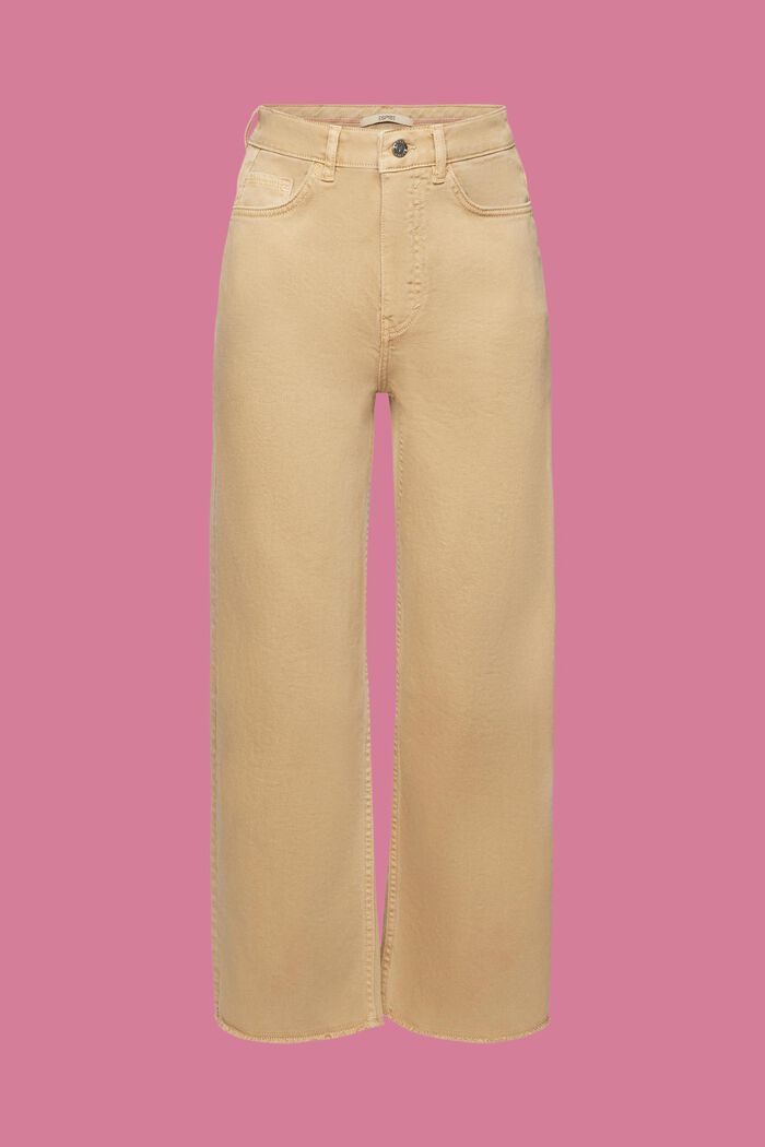 Kalhoty s rovnými nohavicemi a vysokým pasem, SAND, detail image number 7