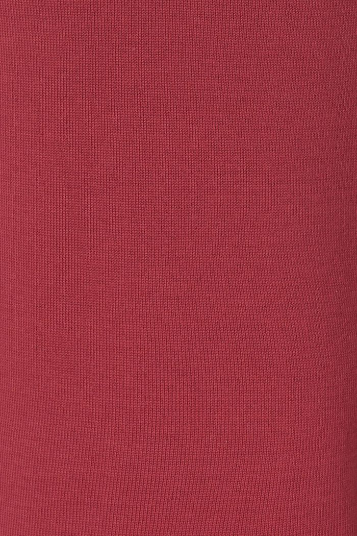 Pletené midi šaty s odepínacím páskem, DARK RED, detail image number 3