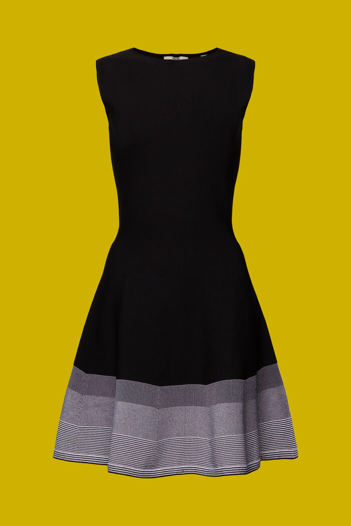 Pletené mini šaty, BLACK, detail image number 7