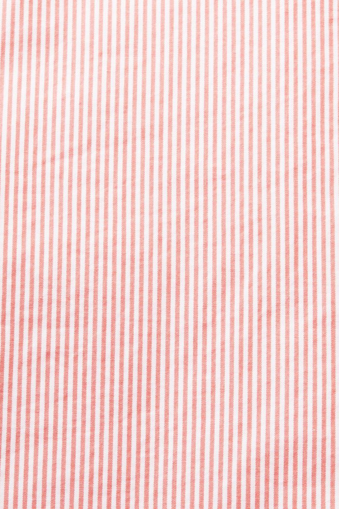 Pruhovaná košile z bavlněného popelínu, CORAL RED, detail image number 5