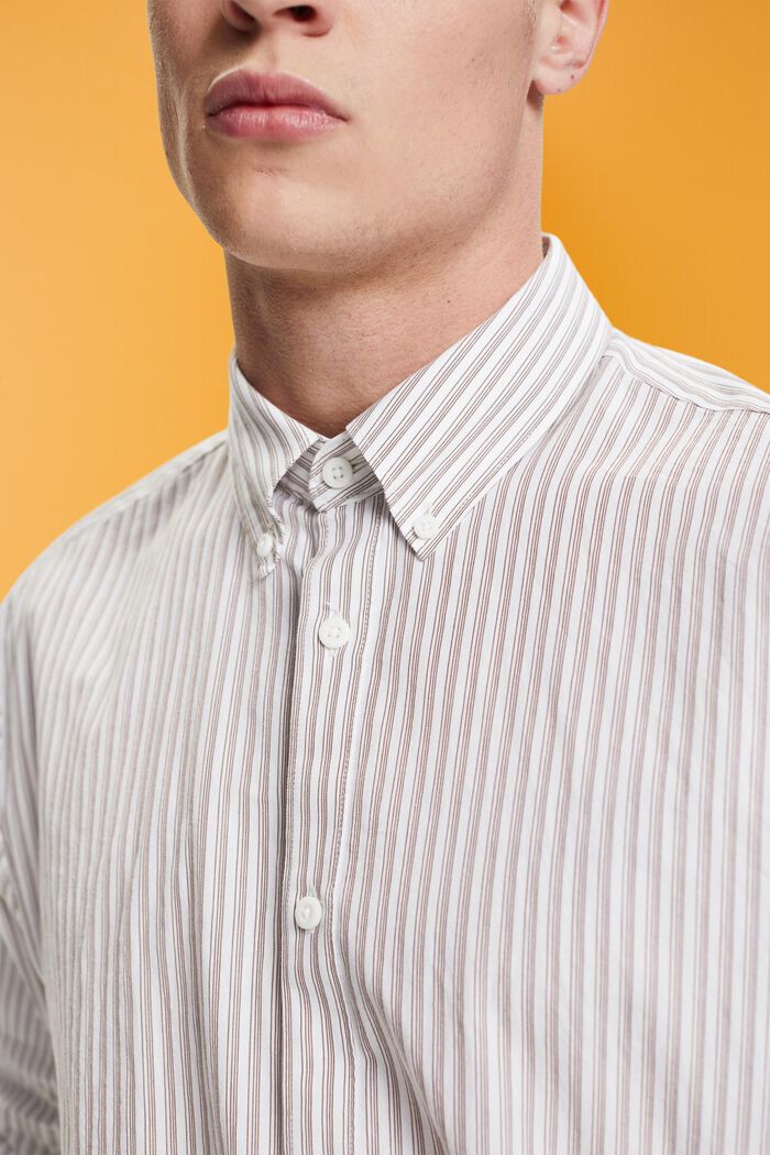 Pruhovaná košile z udržitelné bavlny, TOFFEE, detail image number 2