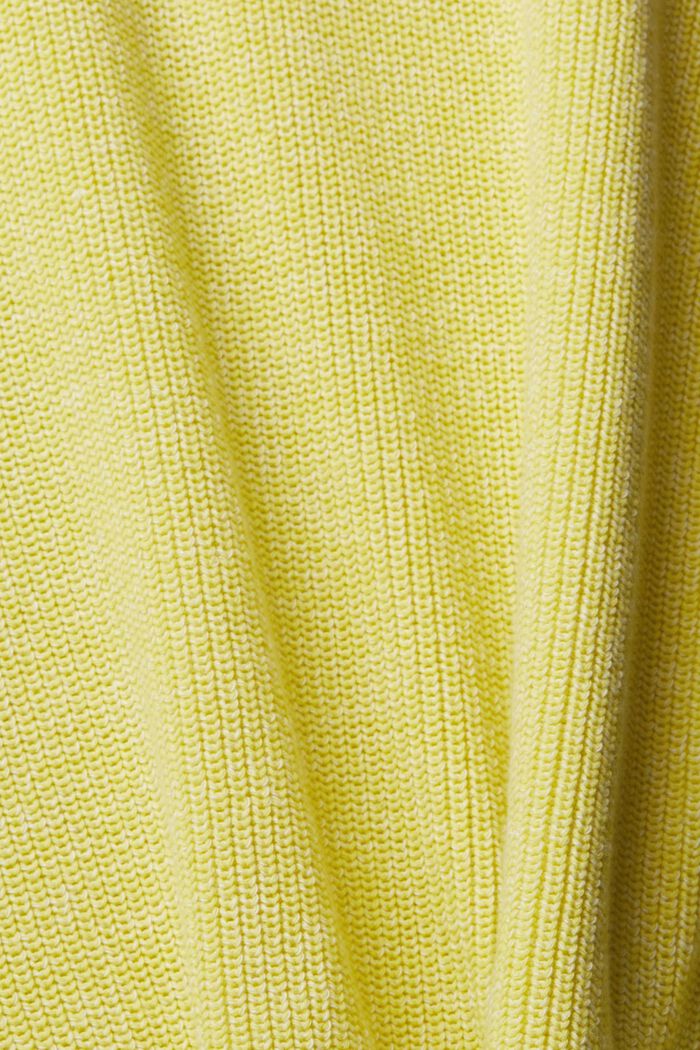 Pletený svetr s polovičním zipem, BRIGHT YELLOW, detail image number 5