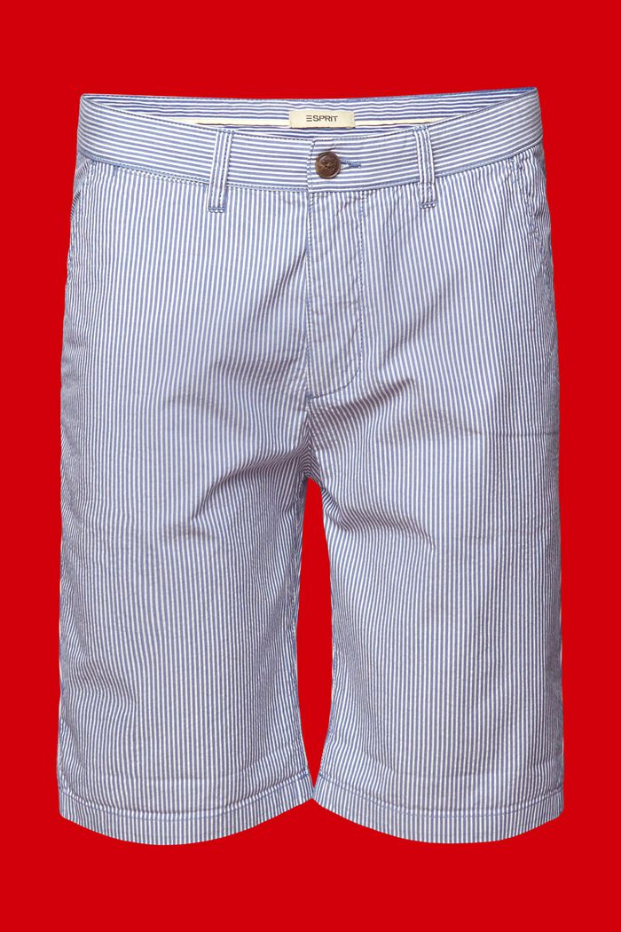 Pruhované chino šortky, 100 % bavlna, BLUE, detail image number 8