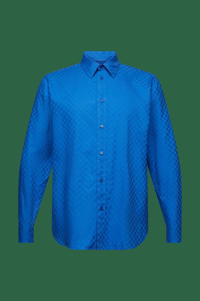 Bavlněná žakárová košile, BRIGHT BLUE, detail image number 8