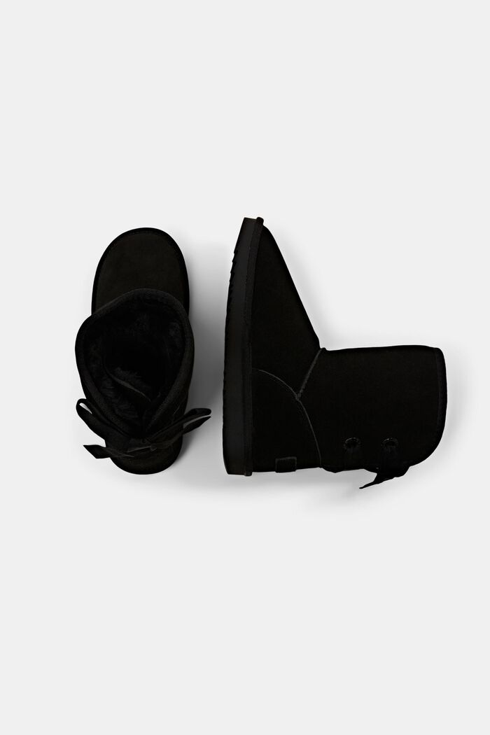 Semišová obuv se šněrovacím detailem, BLACK, detail image number 4