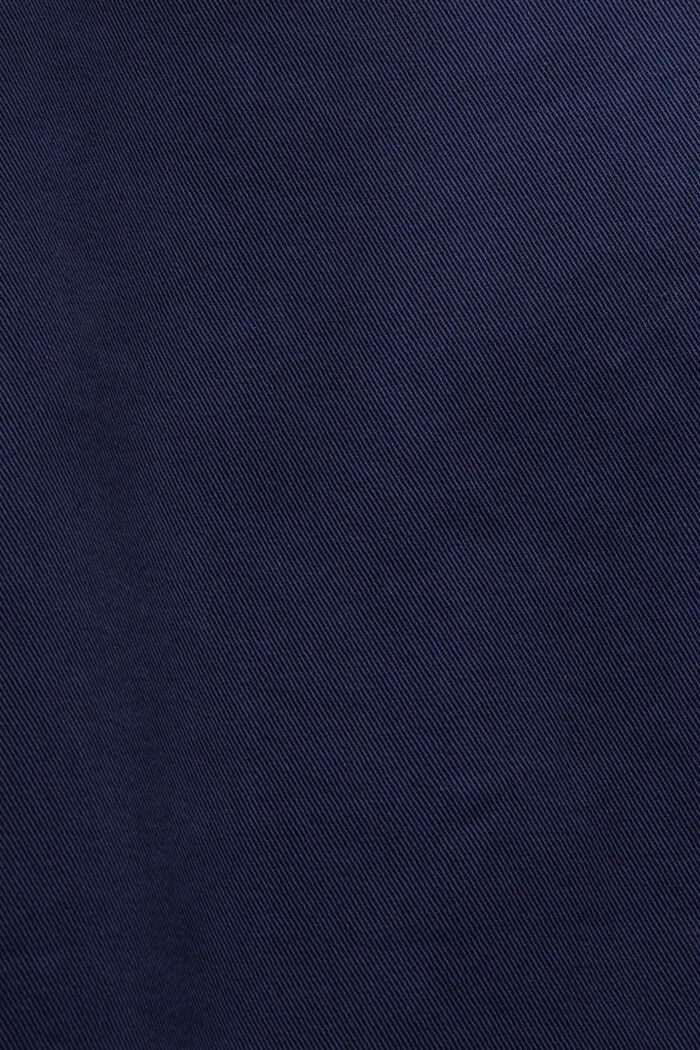 Kalhoty chino, s rovným střihem a středně vysokým pasem, DARK BLUE, detail image number 6