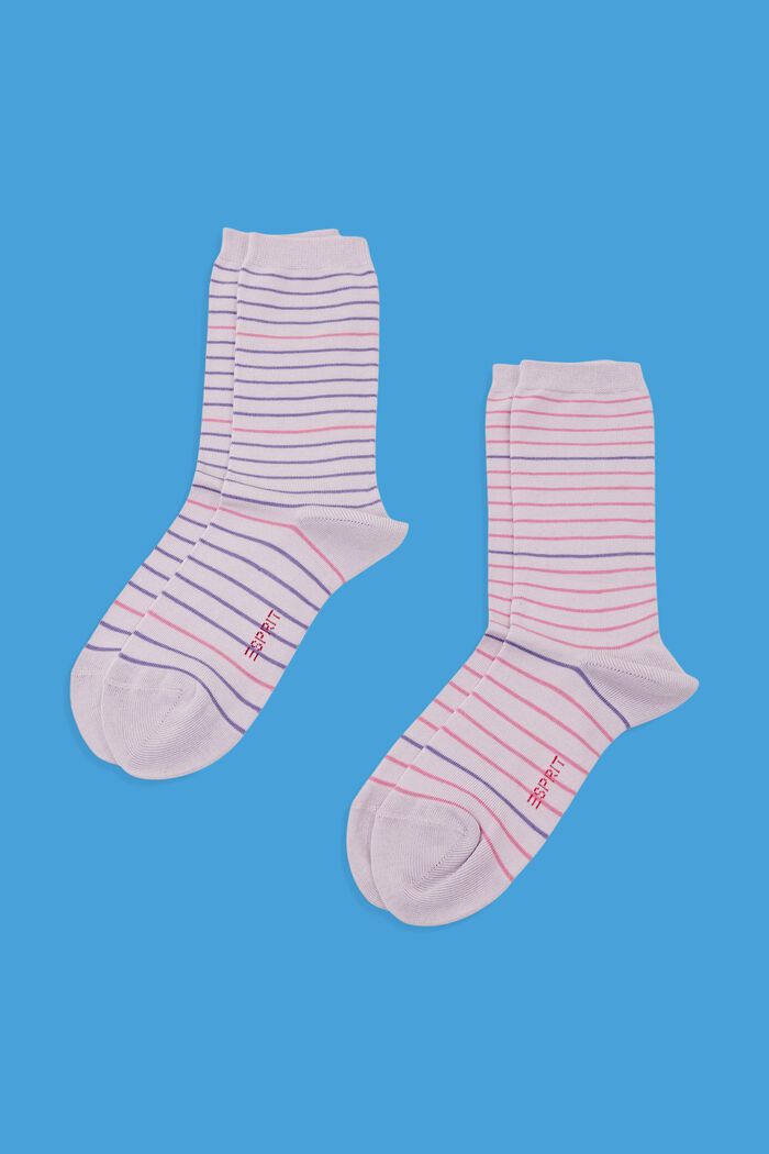 2 páry pruhovaných ponožek, bio bavlna, ANEMONE, detail image number 0