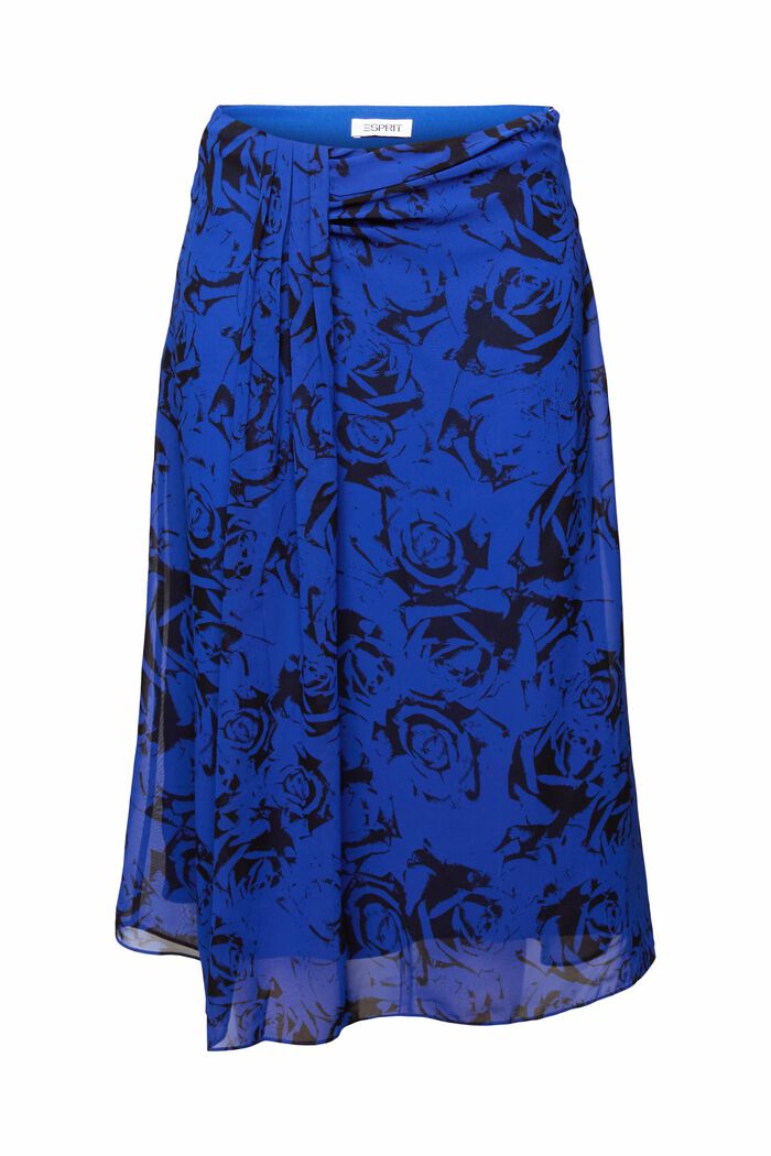 Nařasená šifonová sukně s potiskem, BRIGHT BLUE, detail image number 6
