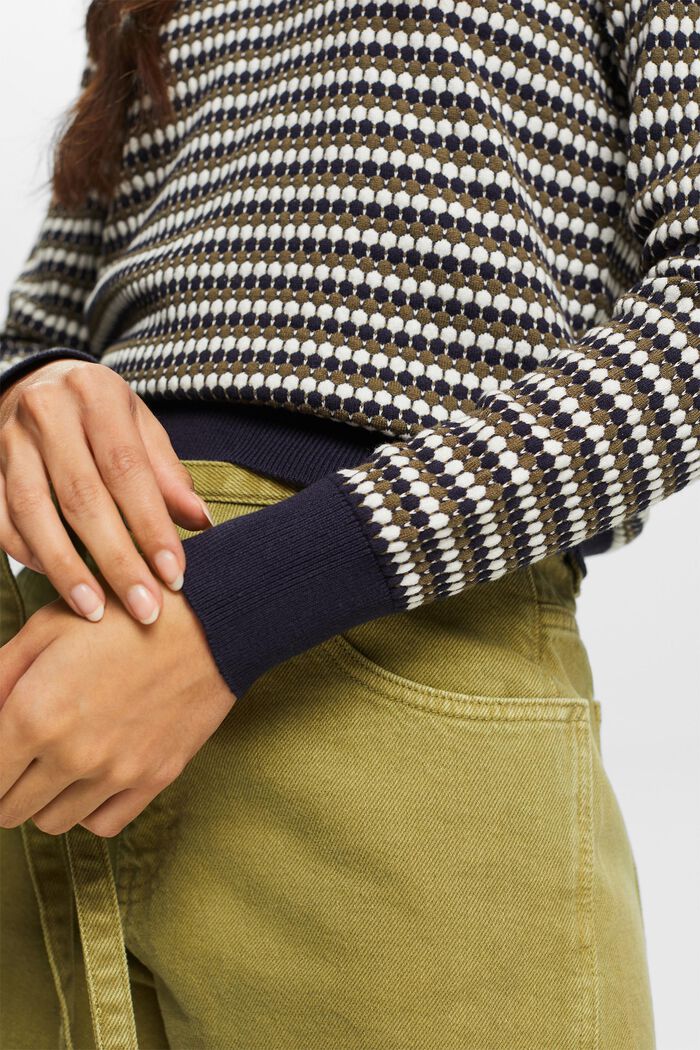 Vícebarevný pulovr, směs s bavlnou, NAVY, detail image number 2