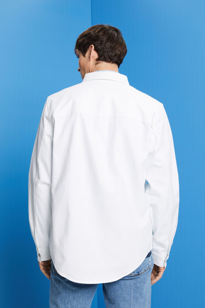Keprová košilová bunda, 100% bavlna, WHITE, detail image number 3