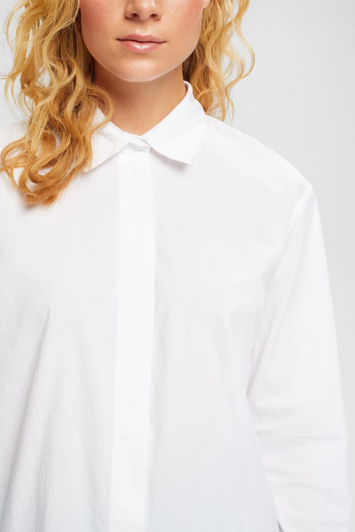 Košilová halenka oversize, WHITE, detail image number 6