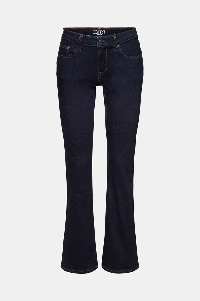 Bootcut džíny se středně vysokým pasem, BLUE RINSE, detail image number 6