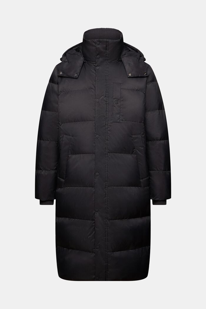 Péřový kabát s kapucí, BLACK, detail image number 7