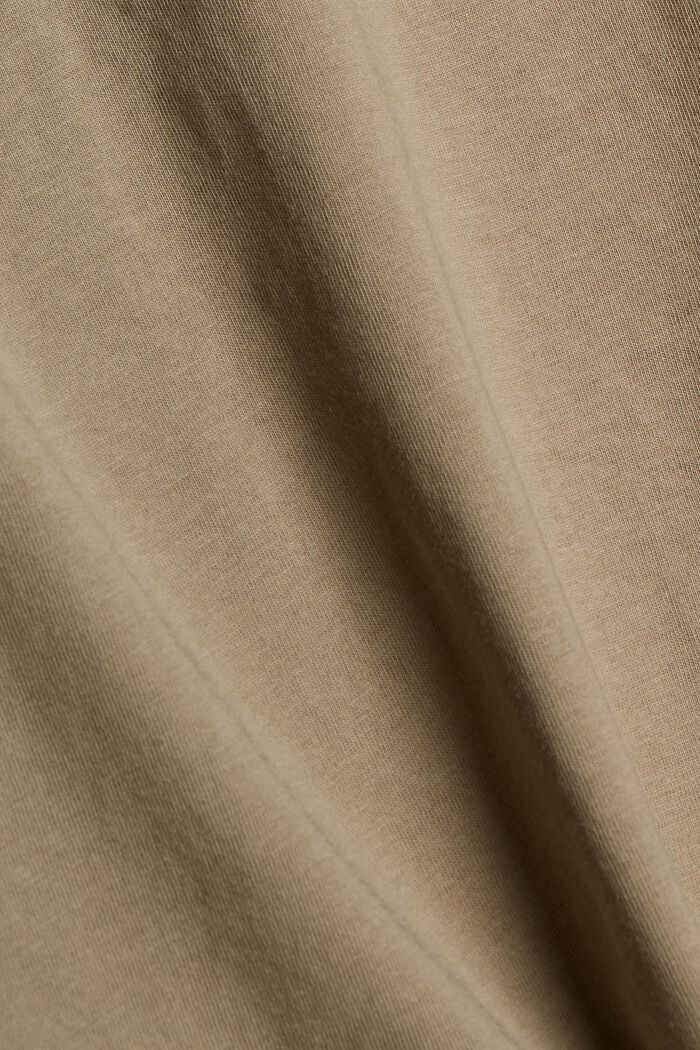 Tričko s metalickým potiskem, bio bavlna, LIGHT KHAKI, detail image number 4