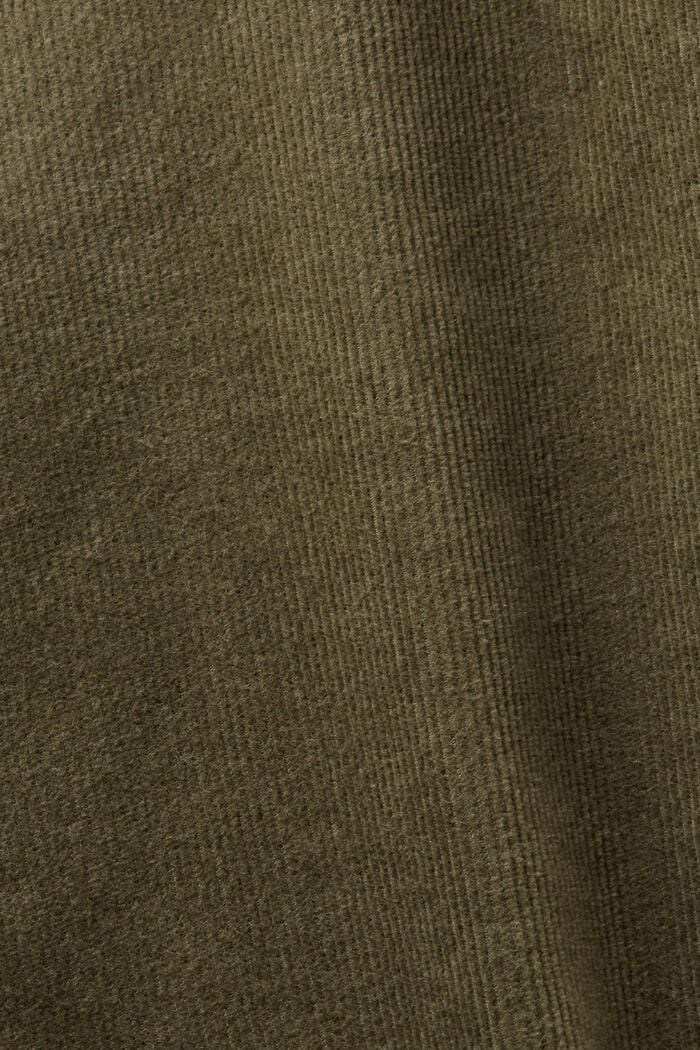 Manšestrové kalhoty s rovným straight střihem, KHAKI GREEN, detail image number 5