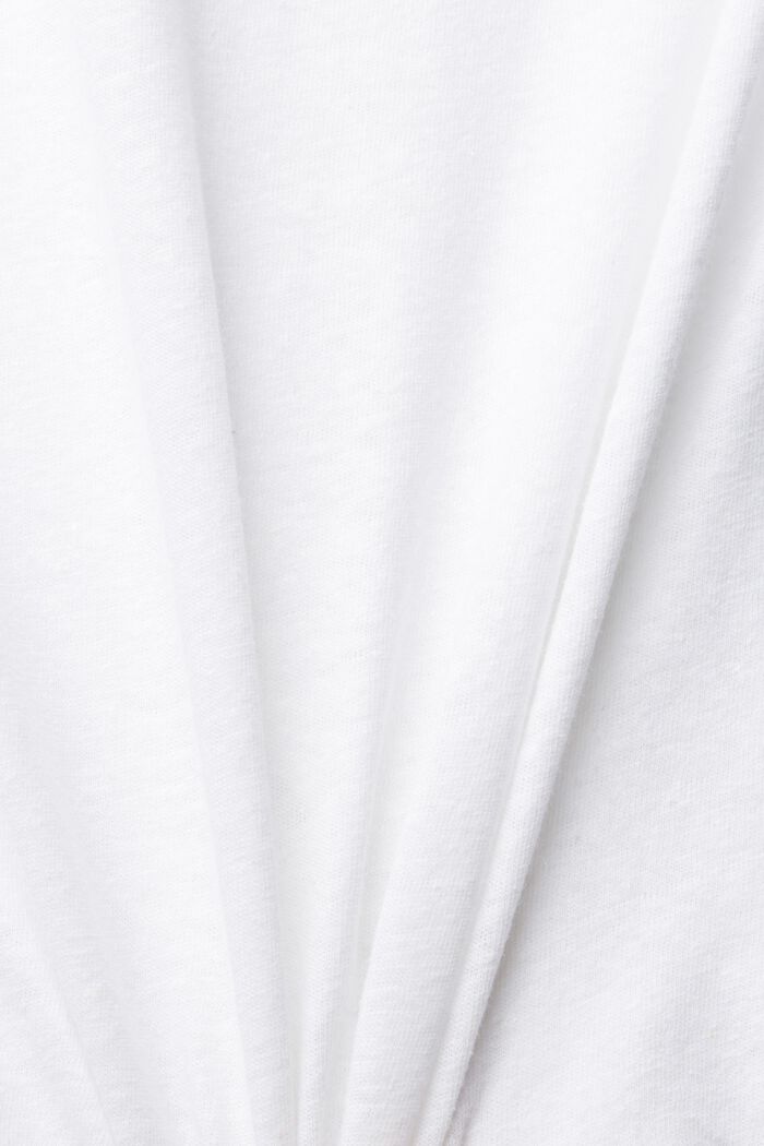 Se lnem: jednobarevné tričko, WHITE, detail image number 4