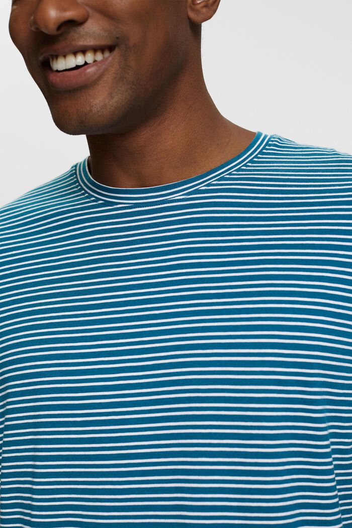 Žerzejové tričko, 100 % bavlna, PETROL BLUE, detail image number 0