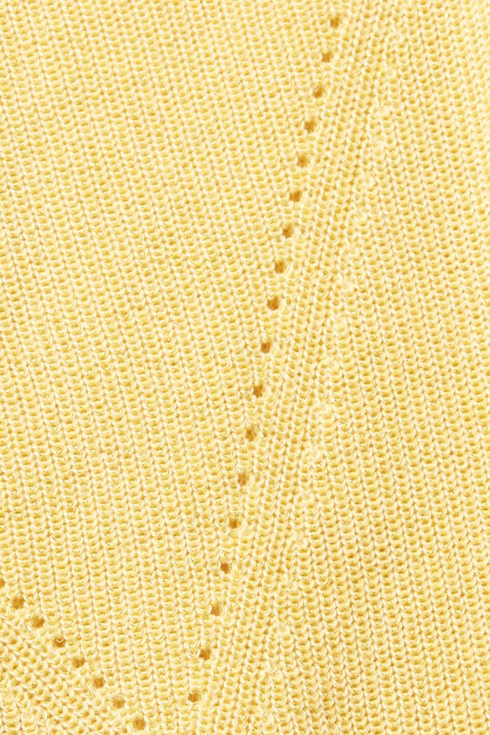 S vlákny TENCEL™: pletený svetr s třpytivým efektem, SUNFLOWER YELLOW, detail image number 4